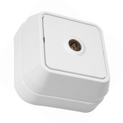 Розетка за кабелна TV Makel единична открит монтаж  20 IP, бял - product - 028 ELN3587