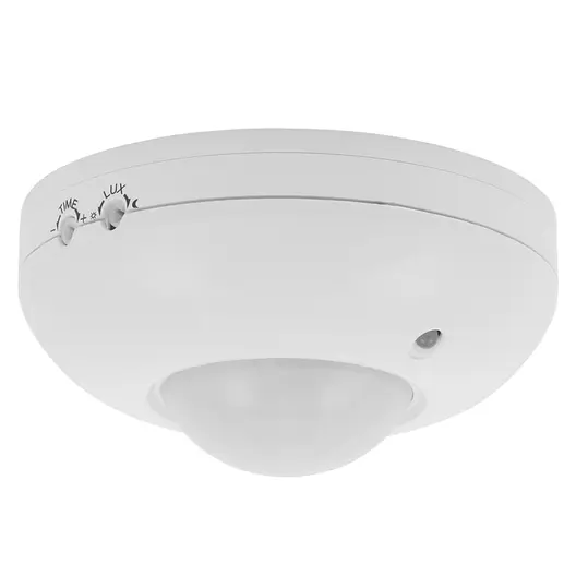 Сензор за движение Kanlux инфрачервен външен  360 °, 10 м, бял, Zona JQ-37-W