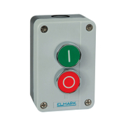 Превключвател пуск-стоп Elmark с два бутона с пружинно връщане  6 A, 400 V, 1 NO +1 NC, червен/зелен, EL-B213 - product - 028 EMR1409