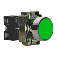 Бутонен превключвател Elmark с пружинно връщане  6 A, 400 V, 1 NO, зелен, EL-2 BA31