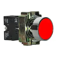 Бутонен превключвател Elmark с пружинно връщане  6 A, 400 V, 1 NC, червен, EL-2 BA42