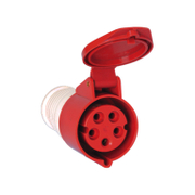 Електрически промишлен контакт Elmark трифазен противовлажен мобилен  3P+N+E, 16 A, 44 IP, червен, HT - product - 028 EMR1860