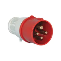 Щепсел промишлен Elmark трифазен мобилен  32 A, 380-400 V, 3P+E, червен, HT