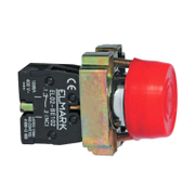 Бутонен превключвател Elmark с пружинно връщане противовлажен  6 A, 400 V, 1 NC, червен, EL-2 BP 42 - product - 028 EMR1885