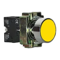 Бутонен превключвател Elmark с пружинно връщане  6 A, 400 V, 1 NO, жълт, EL-2 BA42