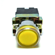 Бутонен превключвател Elmark с пружинно връщане светещ  6 A, 400 V, 1 NO, жълт, EL-2 BW3571 - product - 028 EMR1890