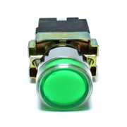 Бутонен превключвател Elmark с пружинно връщане светещ  6 A, 400 V, 1 NO, зелен, EL-2 BW3371 - product - 028 EMR1892