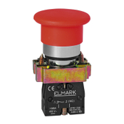 Авариен стоп бутон Elmark тип гъба с пружинно връщане  6 A, 400 V, 1 NC, червен, EL-2 BC 42 - product - 028 EMR1944