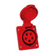 Електрически промишлен контакт Elmark трифазен модулен панелен монтаж  3P+N+E, 16 A, 44 IP, червен, HT - product - 028 EMR2024