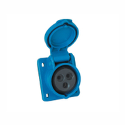 Електрически промишлен контакт Elmark монофазен модулен панелен монтаж  2P+E, 32 A, 44 IP, син, HT - product - 028 EMR2023