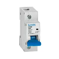 Автоматичен еднополюсен прекъсвач Elmark за DIN шина крива C  100 A, 230 V, 10 kA, 1P, C61N/100A