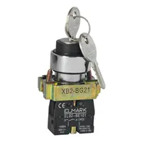Превключвател пуск-стоп ABB с ключ  6 A, 400 V, 1 NO, черен, C2SS1-30B-20