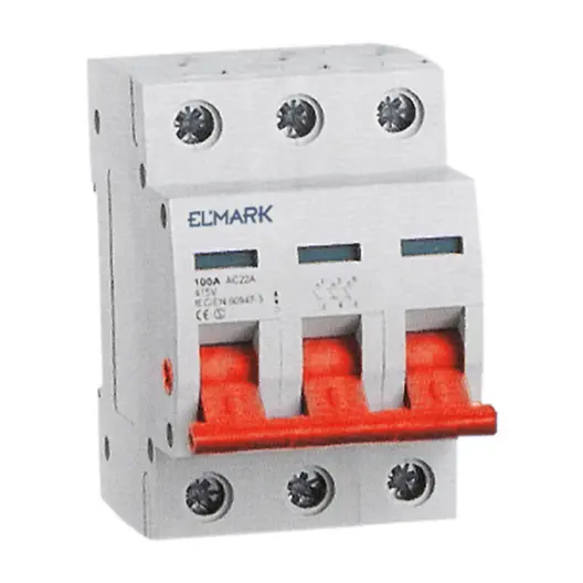 Прекъсвач Elmark ръчен товаров триполюсен шалтер  80 A, 3P, 400 V, ISS