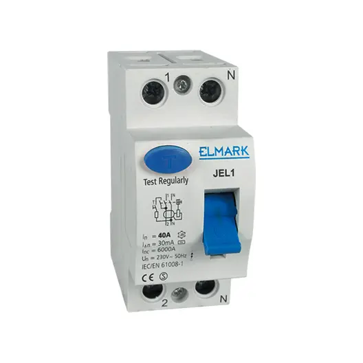 Дефектнотокова защита Elmark 2P тип AC  16 A, 30 mA, 6 kA, JEL 1