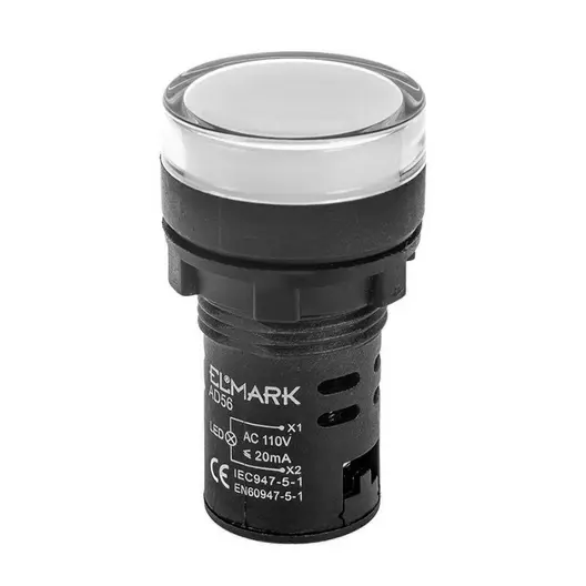 Лампа Elmark сигнална LED моноблок  6 A, 230 V, бяла, AD56D-22-R