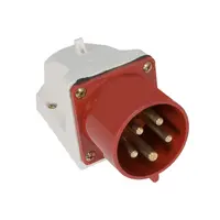 Щепсел промишлен Elmark трифазен стационарен  16 A, 380 V, 3P+N+Е, червен, HT