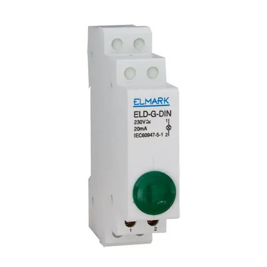 Индикатор Elmark светодиоден за DIN шина  10 A, 230 V, червен, ELD-R-DIN
