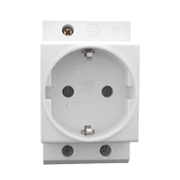 Електрически интериорен контакт Elmark единичен открит монтаж за DIN шина  16 A, 20 IP, бял - product - 028 ERN 664