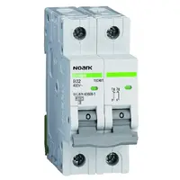 Автоматичен двуполюсен прекъсвач Noark за DIN шина крива C  20 A, 230 V, 6 kA, 2P, Ex9BN