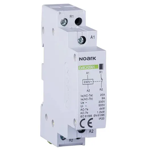 Реле Noark инсталационно  20 A, 230 V, AC, 2 NO, Ex9CH20