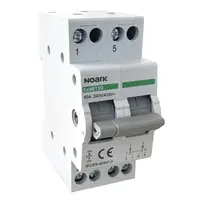 Превключвател Noark модулен двуполюсен  40 A, 2P, 400 V, Ex9BT3G