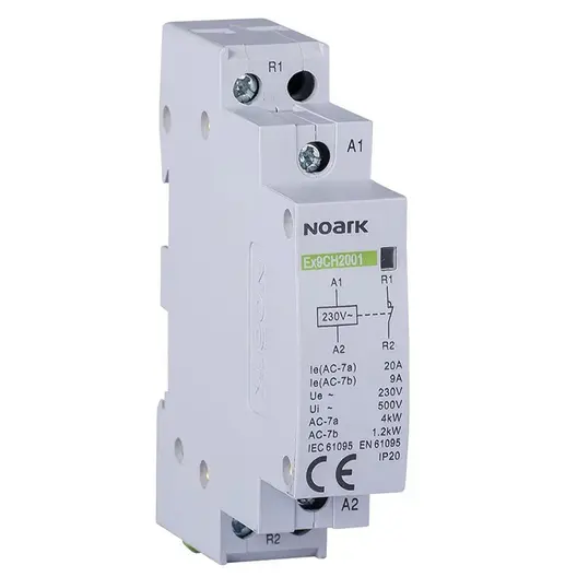 Контактор Noark модулен автоматичен  2 NC, 230 V, 25 A, Ex9CH25