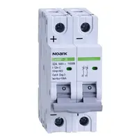 Автоматичен двуполюсен прекъсвач Noark за DIN шина крива C  6 A, 500 V, 100 kA, 2P, Ex9BP-JX