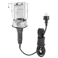 Лампа преносима Fervi с предпазна решетка с кабел  5 м, 60 W, 230 V, E27, черна, 0429