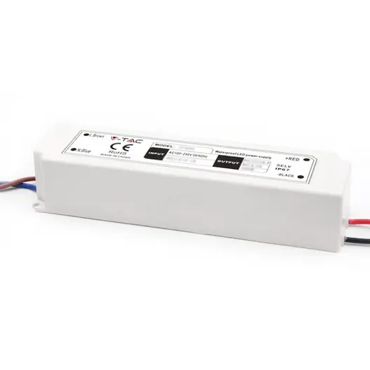 Трансформатор V-TAC за LED ленти влагозащитен  150 W, 12 DC V, 100-240 AC V, 67 IP