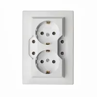 Електрически интериорен контакт Atra четворен скрит монтаж  2x16 + 2x10 A, 20 IP, бял