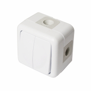 Електрически противовлажен ключ Atra открит монтаж  10 A, бял, сх. 5 - product - 028 KOD5628