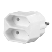 Разклонител електрически Plastrol без кабел, с щепсел  бял, 2 гнезда, R-2 - product - 028 KOD5694
