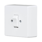 Електрически единичен ключ Naiden Kirov открит монтаж  6 A, бял, Izgrev - product - 028 KOD 065