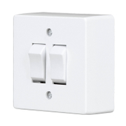 Електрически сериен ключ Naiden Kirov открит монтаж  6 A, бял, Izgrev - product - 028 KOD 066