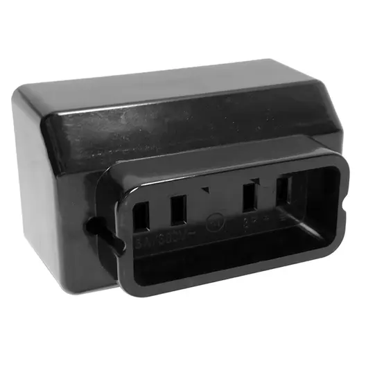 Електрически промишлен контакт Elprom-Elin трифазен открит монтаж  3P+Z, 25 A, 20 IP, черен
