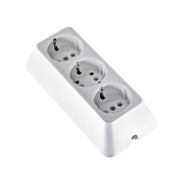 Разклонител електрически Technil без кабел  бял, 3 гнезда - product - 028 KOD 164