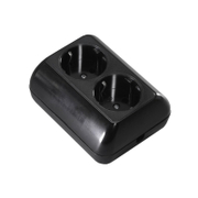 Разклонител електрически Todi без кабел  черен, 2 гнезда - product - 028 KOD 162