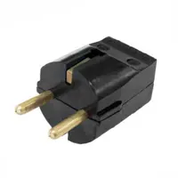 Щепсел монофазен Todi шуко бакелитов  16 A, 230 V, черен
