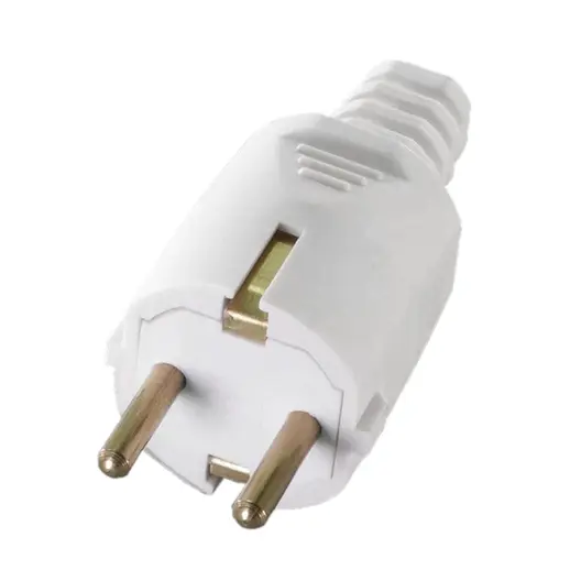 Щепсел монофазен Todi шуко гумен  16 A, 250 V, бял