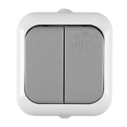 Електрически противовлажен ключ Naiden Kirov открит монтаж  10 A, сив, сх. 5, Euro Waterproof - product - 028 KOD2774