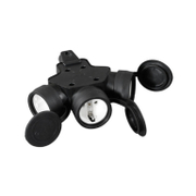 Електрически контакт тип куплунг Atra разклонител троен  16 A, 44 IP, черен - product - 028 KOD3500