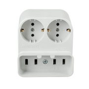 Електрически промишлен контакт Atra трифазен открит монтаж  2x16+25 A, 20 IP, сив - product - 028 KOD3963