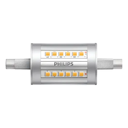LED крушка Philips за прожектор топло бяла  7.5 W, 78 мм, 3000 K, 230 V, CorePro LED linear MV