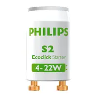 Стартер Philips за луминесцентна лампа  4-22 W, 230 AC V, 20 IP, S2 Ecoclick