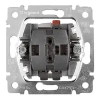Ключ за стълбищно осветление Legrand скрит монтаж с монтажна рамка  10 A, бял, Galea