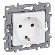 Електрически интериорен контакт Legrand единичен скрит монтаж  16 A, 2P+E, 20 IP, бял, Niloe - product - 028 LGR4134