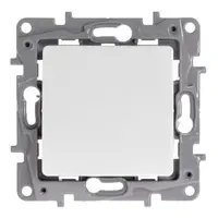 Ключ за стълбищно осветление Legrand скрит монтаж с монтажна рамка  10 A, бял, Niloe