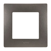 Декоративна рамка Legrand за ключове и контакти един модул  кафяво-сива, 86х86x10.2 мм, Niloe - product - 028 LGR4145