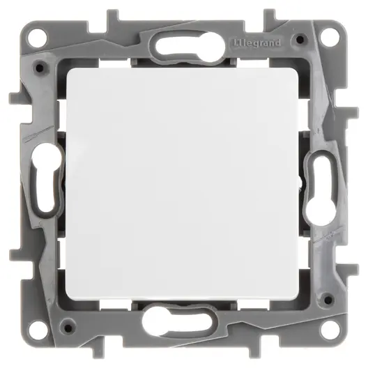Девиаторен ключ Legrand скрит монтаж с монтажна рамка  10 A, бял, сх. 6, Niloe