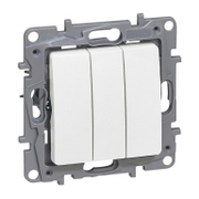 Електрически троен ключ Legrand скрит монтаж  10 A, бял, Niloe - product - 028 LGR4431